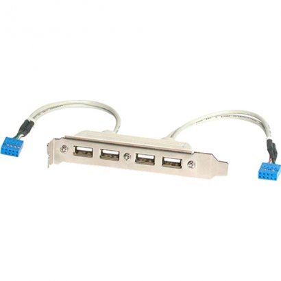 StarTech 4 Port USB A Female Slot Plate Adapter - USB panel - 4 pin USB Type A (F) USBPLATE4