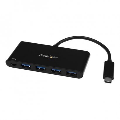 StarTech.com 4-Port USB-C Hub with Power Delivery - USB-C to 4x USB-A - USB 3.0 Hub