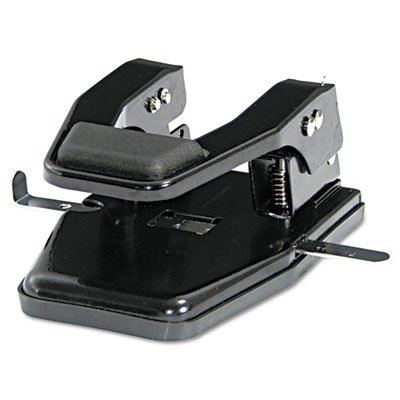 Master 40-Sheet Heavy-Duty Two-Hole Punch, 9/32" Holes, Padded Handle, Black MP250