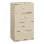 HON H484.L.L 400 Series Four-Drawer Lateral File, 36w x 18d x 52.5h, Putty BSX484LL