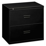Basyx 400 Series Two-Drawer Lateral File, 30w x 19-1/4d x 28-3/8, Black BSX432LP