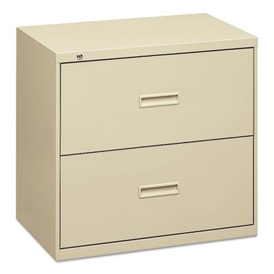 Basyx 400 Series Two-Drawer Lateral File, 30w x 19-1/4d x 28-3/8h, Putty BSX432LL