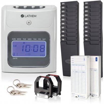 Lathem 400E Top Feed Electronic Time Clock Kit 400EKIT