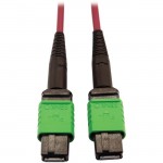 Tripp Lite 400G Multimode 50/125 OM4 Fiber Optic Cable, Magenta, 1 m N846D-01M-16AMG