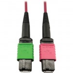 Tripp Lite 400G Multimode 50/125 OM4 Fiber Optic Cable, Magenta, 1 m N846D-01M-16BMG