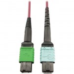 Tripp Lite 400G Multimode 50/125 OM4 Fiber Optic Cable, Magenta, 1 m N846D-01M-16CMG