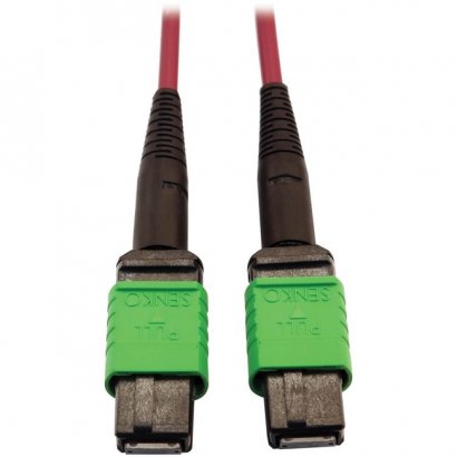 Tripp Lite 400G Multimode 50/125 OM4 Fiber Optic Cable, Magenta, 3 m N846D-03M-16AMG