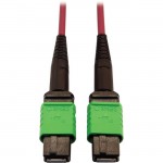 Tripp Lite 400G Multimode 50/125 OM4 Fiber Optic Cable, Magenta, 5 m N846D-05M-16AMG