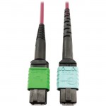 Tripp Lite 400G Multimode 50/125 OM4 Fiber Optic Cable, Magenta, 5 m N846D-05M-16CMG