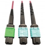Tripp Lite 400G Multimode 50/125 OM4 Fiber Optic Cable, Magenta, 5 m N846D-05M-16DMG