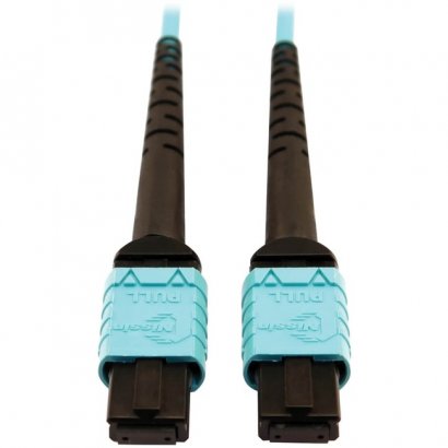 Tripp Lite 400G Multimode 50/125 OM4 Fiber Optic Cable, Aqua, 10 m N846D-10M-24AAQ