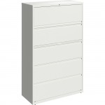 Lorell 42" White Lateral File - 5-Drawer 00036