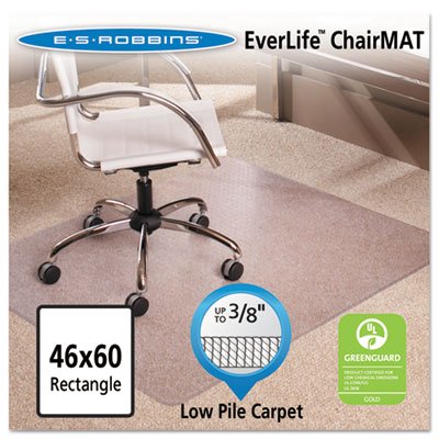 ES Robbins 46x60 Rectangle Chair Mat, Multi-Task Series AnchorBar for Carpet up to 3/8 ESR128371