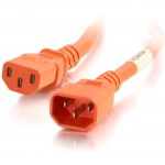 C2G 4ft 18AWG Power Cord (IEC320C14 to IEC320C13) - Orange 17494