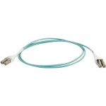 C2G 4m LC Uniboot 10Gb 50/125 OM3 Duplex Multimode PVC Fiber Optic Cable - Aqua 01015