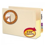 Smead 5 1/4" Exp Straight Tab File Pocket w/Tyvek, Legal, Manila, 10/Box SMD76174
