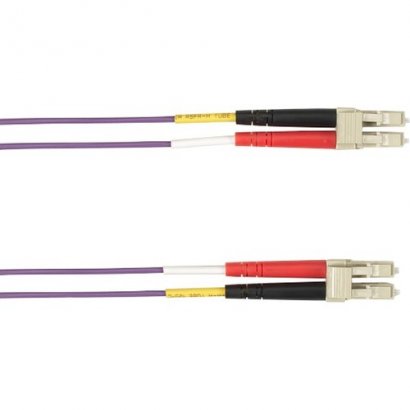 Black Box 5-m, LC-LC, 50-Micron, Multimode, Plenum, Violet Fiber Optic Cable FOCMP50-005M-LCLC-VT