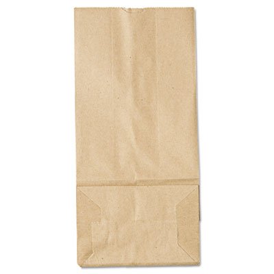 18405 #5 Paper Grocery Bag, 35lb Kraft, Standard 5 1/4 x 3 7/16 x 10 15/16, 500