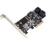 IO Crest 5 port Non-RAID SATA III 6Gbp/s PCI-e x4 Controller Card SI-PEX40139