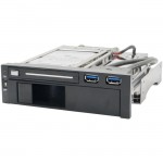 SYBA Multimedia 5.25" Dual Bay Mobile Rack for both 2.5" and 3.25" SATA HDD SY-MRA55006