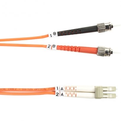 Black Box 50-Micron Multimode Fiber Optic Value Patch Cable, Duplex, Zipcord FO50-003M-STLC