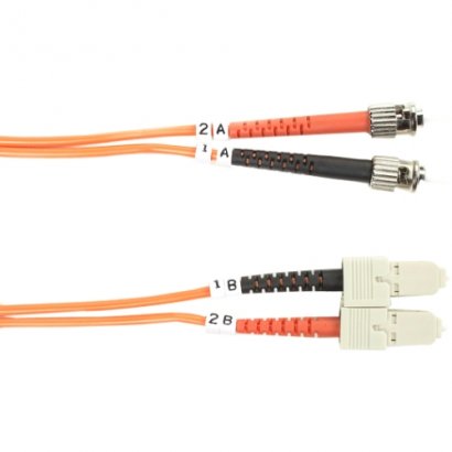 Black Box 50-Micron Multimode Value Line Patch Cable, ST-SC, 10-m (32.8-ft.) FO50-010M-STSC