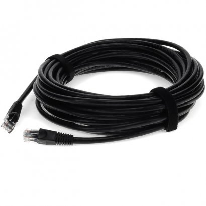 AddOn 50ft RJ-45 (Male) to RJ-45 (Male) Straight Black Cat6 UTP PVC Copper Patch Cable ADD-50FCAT6-BK