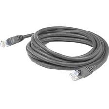 AddOn 50ft RJ-45 (Male) to RJ-45 (Male) Gray Cat6A UTP PVC Copper Patch Cable ADD-50FCAT6A-GY