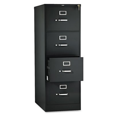 510 Series Four-Drawer Full-Suspension File, Legal, 52h x25d, Black HON514CPP