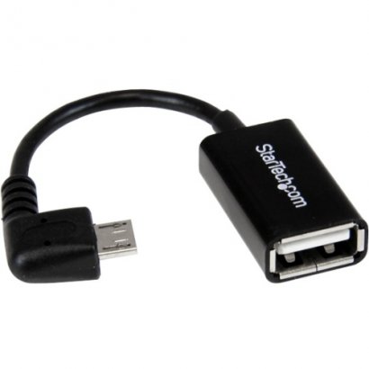 StarTech 5in Right Angle Micro USB to USB OTG Host Adapter M/F UUSBOTGRA