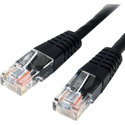 StarTech 6 ft Black Molded Cat5e UTP Patch Cable M45PATCH6BK