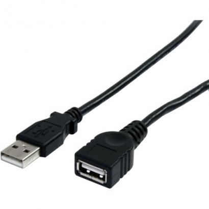 StarTech 6 ft Black USB 2.0 Extension Cable A to A - M/F USBEXTAA6BK