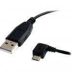 StarTech 6 ft Micro USB Cable - A to Left Angle Micro B UUSBHAUB6LA