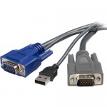 StarTech 6 ft Ultra-Thin USB VGA 2-in-1 KVM Cable SVUSBVGA6