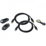 Iogear 6 Ft. Dual View DisplayPort, USB KVM Cable Kit with Audio (TAA) G2L9202UTAA3