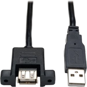 Tripp Lite 6-in. Panel Mount USB 2.0 Extension Cable (USB A M/F) U024-06N-PM