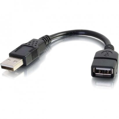 C2G 6 inch USB 2.0 A Male to A Female Extension Cable 52119