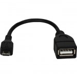6 Inches Micro-USB Male to USB-A Female OTG Adaptor for Smartphone or Tablet CC2218X-MF