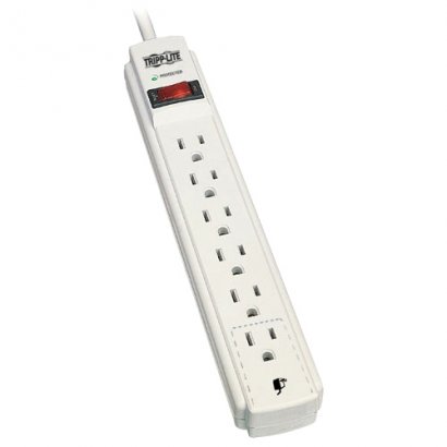 Tripp Lite 6-Outlets, 8-Ft Cord, 990 Joule Strip, Flat Plug - Protect It! Surge Suppressor TLP608