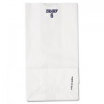 51046 #6 Paper Grocery Bag, 35lb White, Standard 6 x 3 5/8 x 11 1/16, 500 bags BAGGW6500