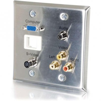 C2G 6 Port Audio & Video Faceplate 40964