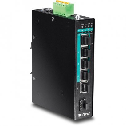 TRENDnet 6-port hardened Industrial Gigabit PoE+ Layer 2 Managed DIN-Rail Switch TI-PG541i