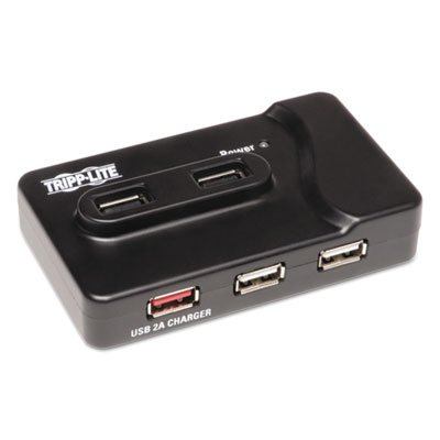U360-412 6-Port USB 3.0 SuperSpeed Charging Hub, Black TRPU360412