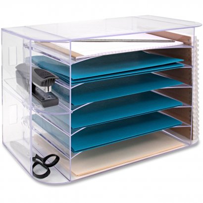 Business Source 6-tray Jumbo Desk Sorter 86880