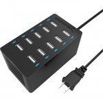 Sabrent 60 Watt (12 Amp) 10-Port Desktop USB Rapid Charger AX-TPCS