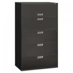 HON 600 Series Five-Drawer Lateral File, 42w x 19-1/4d, Charcoal HON695LS
