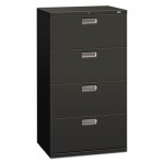 HON 600 Series Four-Drawer Lateral File, 30w x 19-1/4d, Charcoal HON674LS