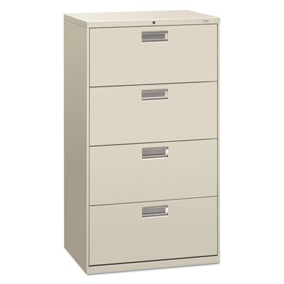 HON 600 Series Four-Drawer Lateral File, 30w x 19-1/4d, Light Gray HON674LQ