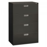 HON 600 Series Four-Drawer Lateral File, 36w x 19-1/4d, Charcoal HON684LS