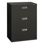 HON 600 Series Three-Drawer Lateral File, 30w x 19-1/4d, Charcoal HON673LS
